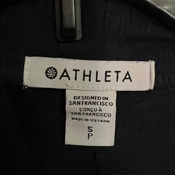 ATHLETA NAVY BLUE LONG SLEEVE POCKETS NIRVANA PRANAYAMA WRAP CARDIGAN SIZE S - Picture 5 of 9